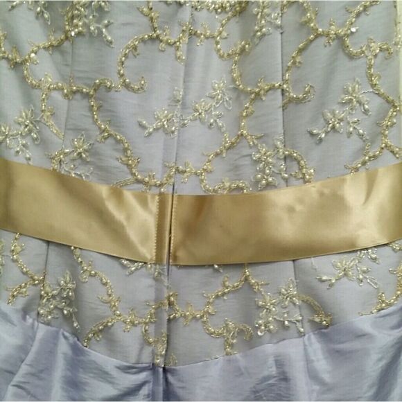 Sz 14 Le Gala Purple Strapless Prom Dress - Picture 3 of 8